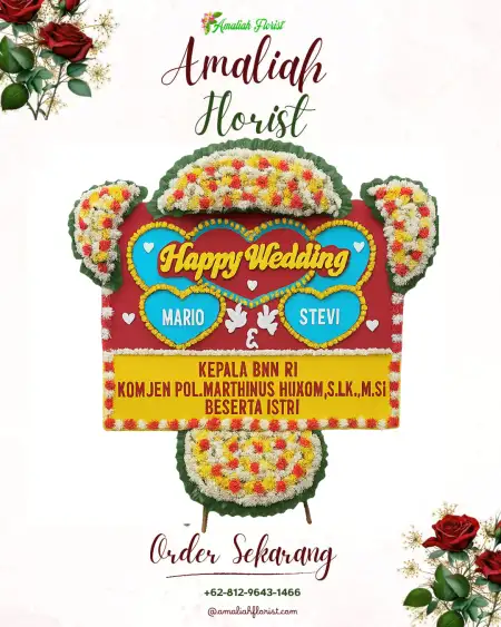 Papan Bunga Pernikahan Gerongan